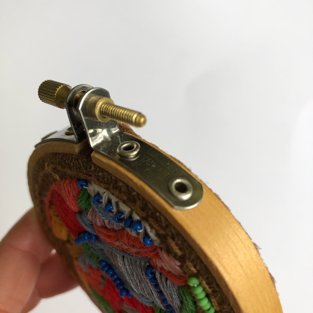 Mini Abstract Embroidery & Beading Hoop Art - Picture 6 of 8